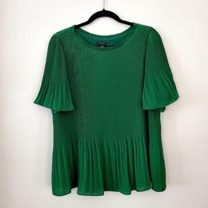 Ann Taylor Large Green Peplum Top